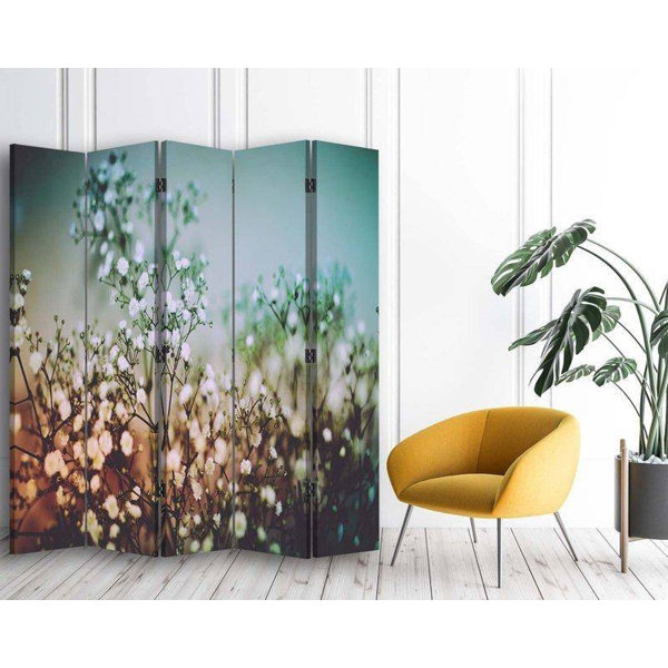 17 Stories Abdelmadjid 180cm W x 170cm H 5 Panel Folding Room Divider